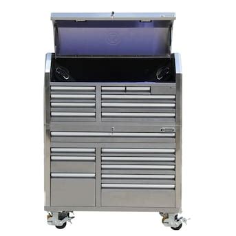 cabinet with steel rolling shades|Kobalt 53.